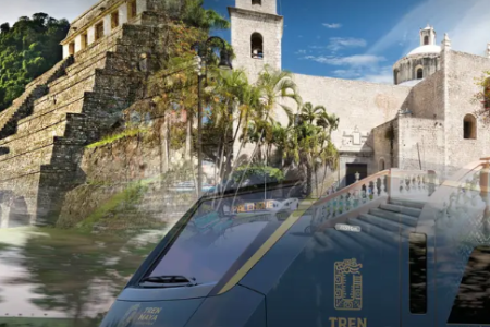 Tren y Paraíso Maya